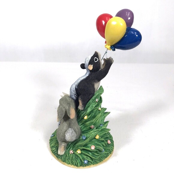 Charming Tails Mouse Hang On 98/600 Skunk/Rabbit Special Ed Fitz & Floyd W/ Box - Picture 3 of 12
